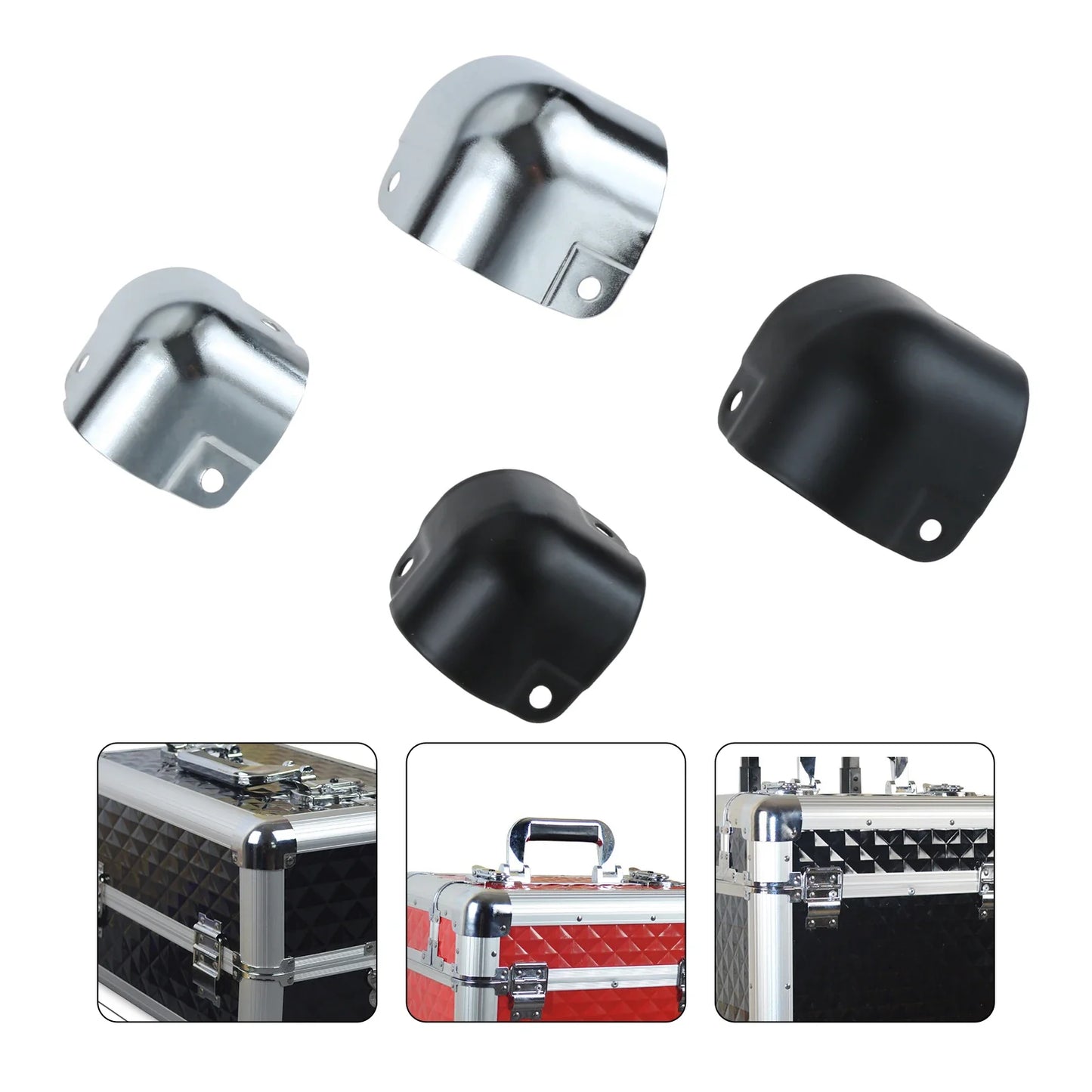 Metal Corner Protectors 4-Pack | Flight Case & Toolbox 26/29mm