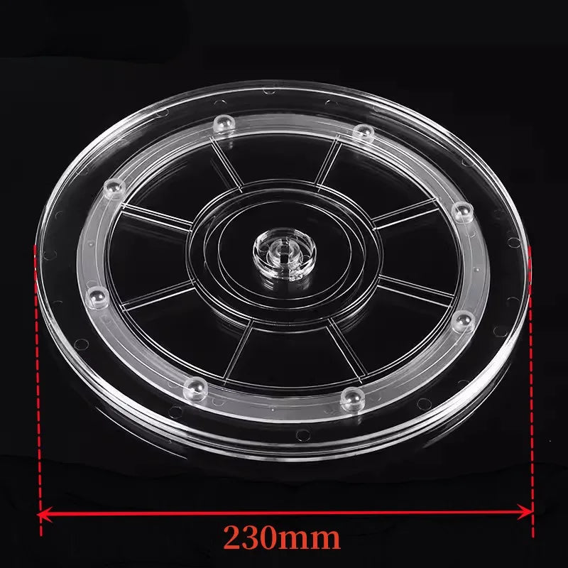 Acrylic 360° Rotating Display Stand | Clear Lazy Susan Turntable