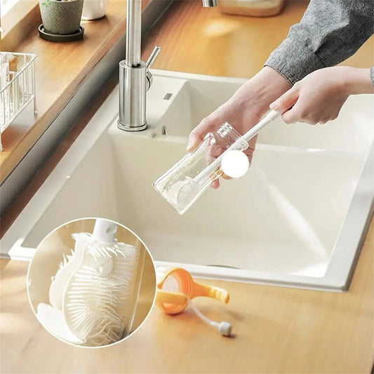 Long Handle Silicone Bottle Brush – Cup & Narrow Neck Cleaner Bottle Cleaning Brush Oasis Select