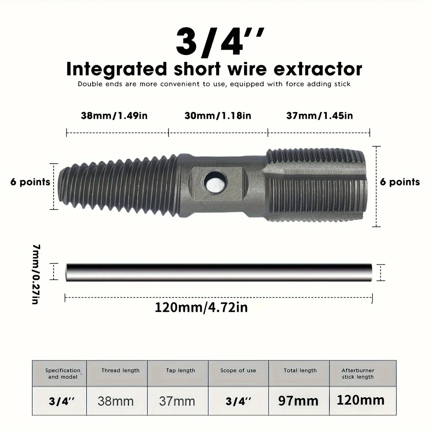 SLADE Double Head Screw Extractor & Thread Repair Kit