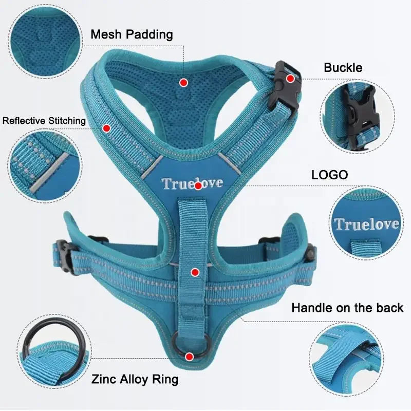 Truelove No Pull Adjustable Dog Harness & Leash Set | TLL5551 Peaceful Pleasures Health and Wellness