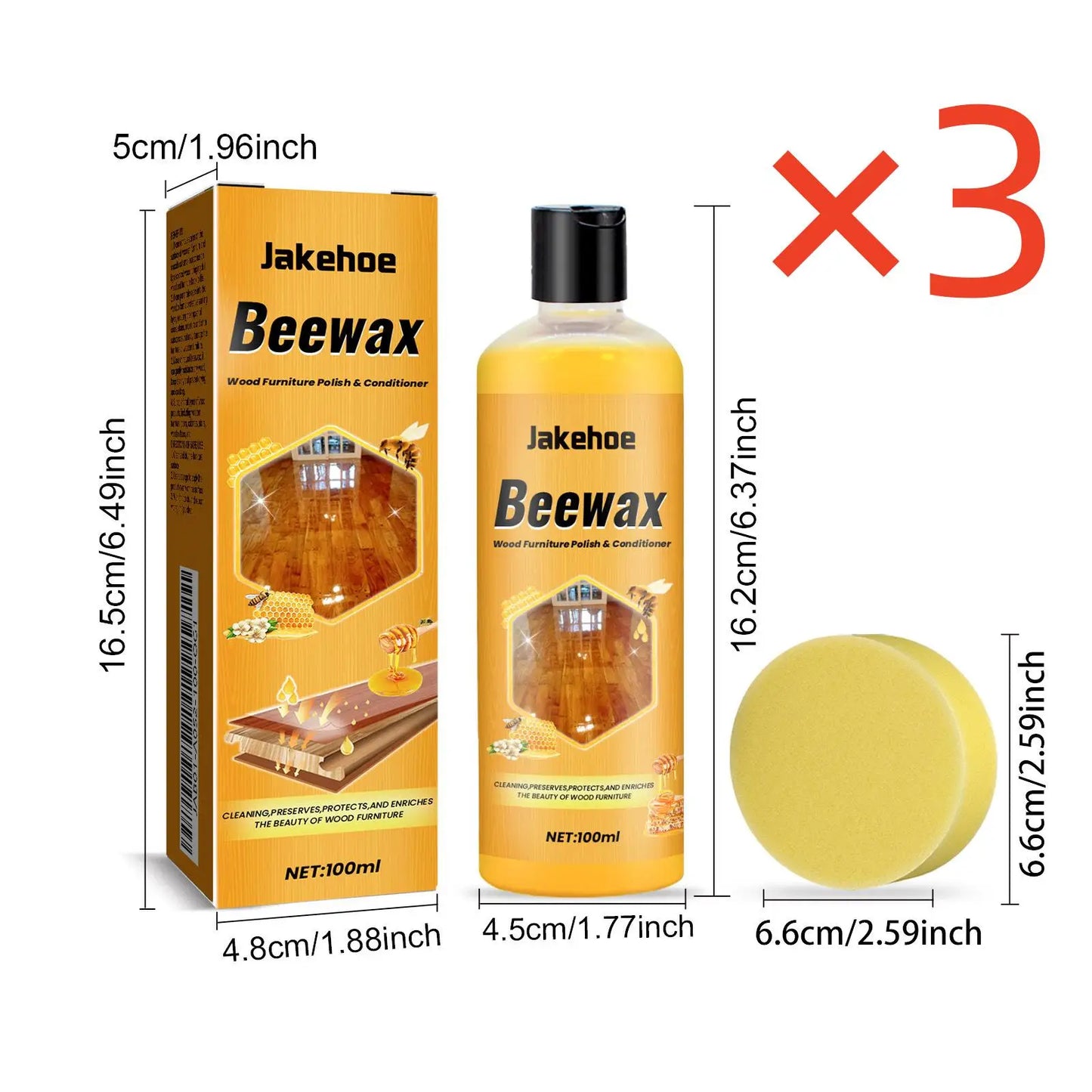 Beeswax Wood Floor Cleaner & Polish – Clean, Shine & Protect Wood Floor Polish Peaceful Pleasures Health and Wellness 300ml boxed