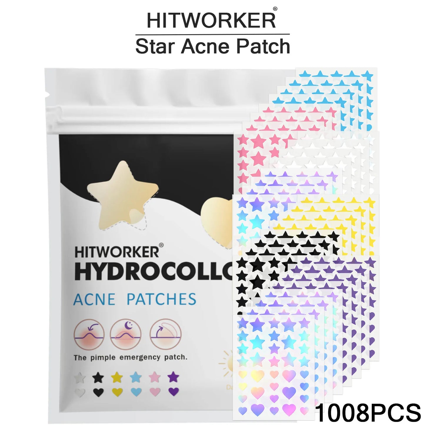 Invisible Waterproof Hydrocolloid Acne Patches – All Skin Types