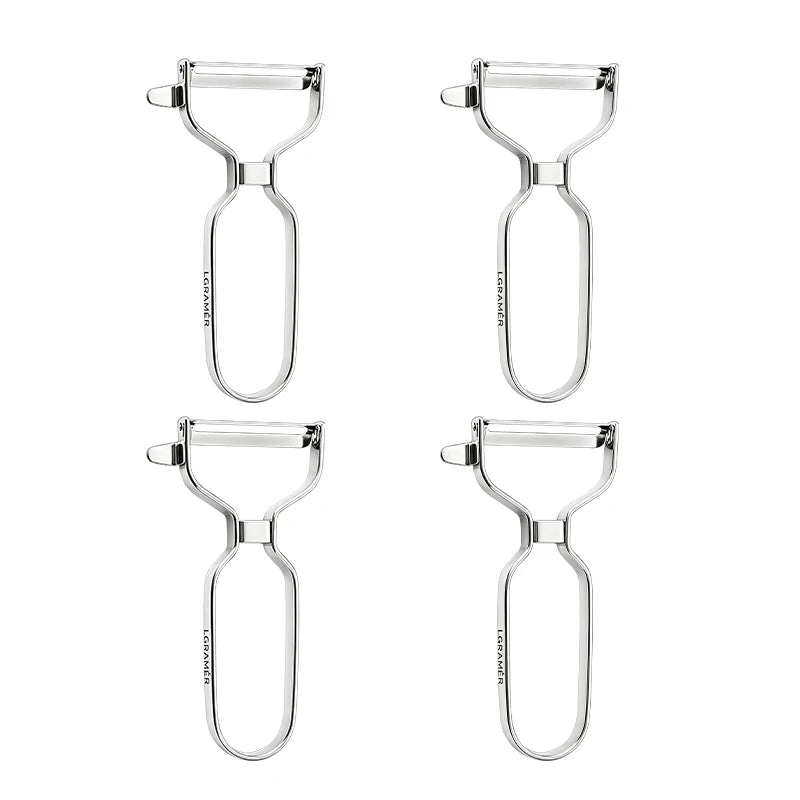 Professional Multi-Functional Y Stainless Steel Peeler, 90° Swivel Blade Vegetable Fruit Peeler for Kitchen, Easy to Clean Tools Peaceful Pleasures Health and Wellness small size-4pcs