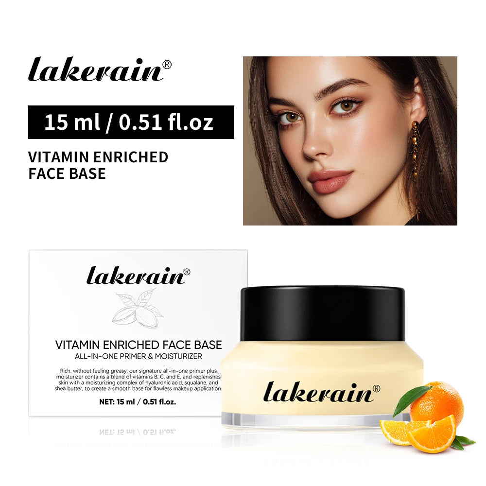 Lakerain Vitamin Enriched Face Base 2in1 Moisturizer And Primer Rich Yet Lightweight For Smooth Makeup Ready Skin Peaceful Pleasures Health and Wellness 15ml