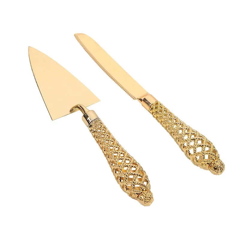 2Pcs Wedding Cake Knife and Shovel Pizza Bread Knife Wedding Supplies Cake Knife Triangle Bread Shovel Baking Tools Peaceful Pleasures Health and Wellness