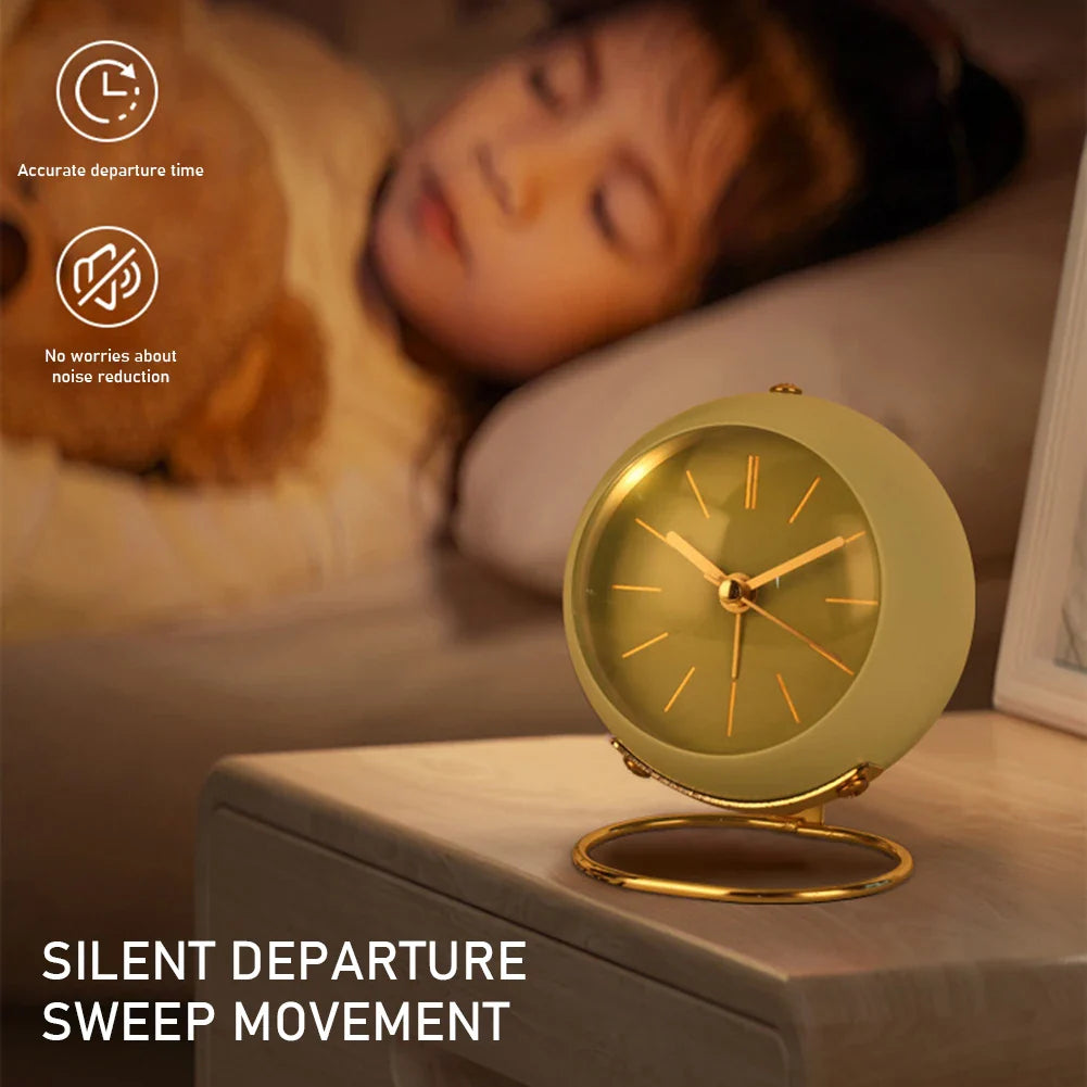 Silent Analog Alarm Clock with Night Light | Luxfacigoo