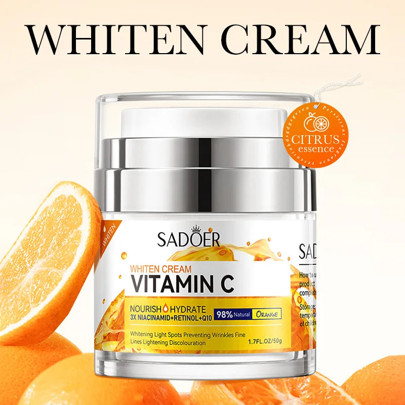 Retinol & Vitamin C Brightening Face Cream – Whitening Moisturizer