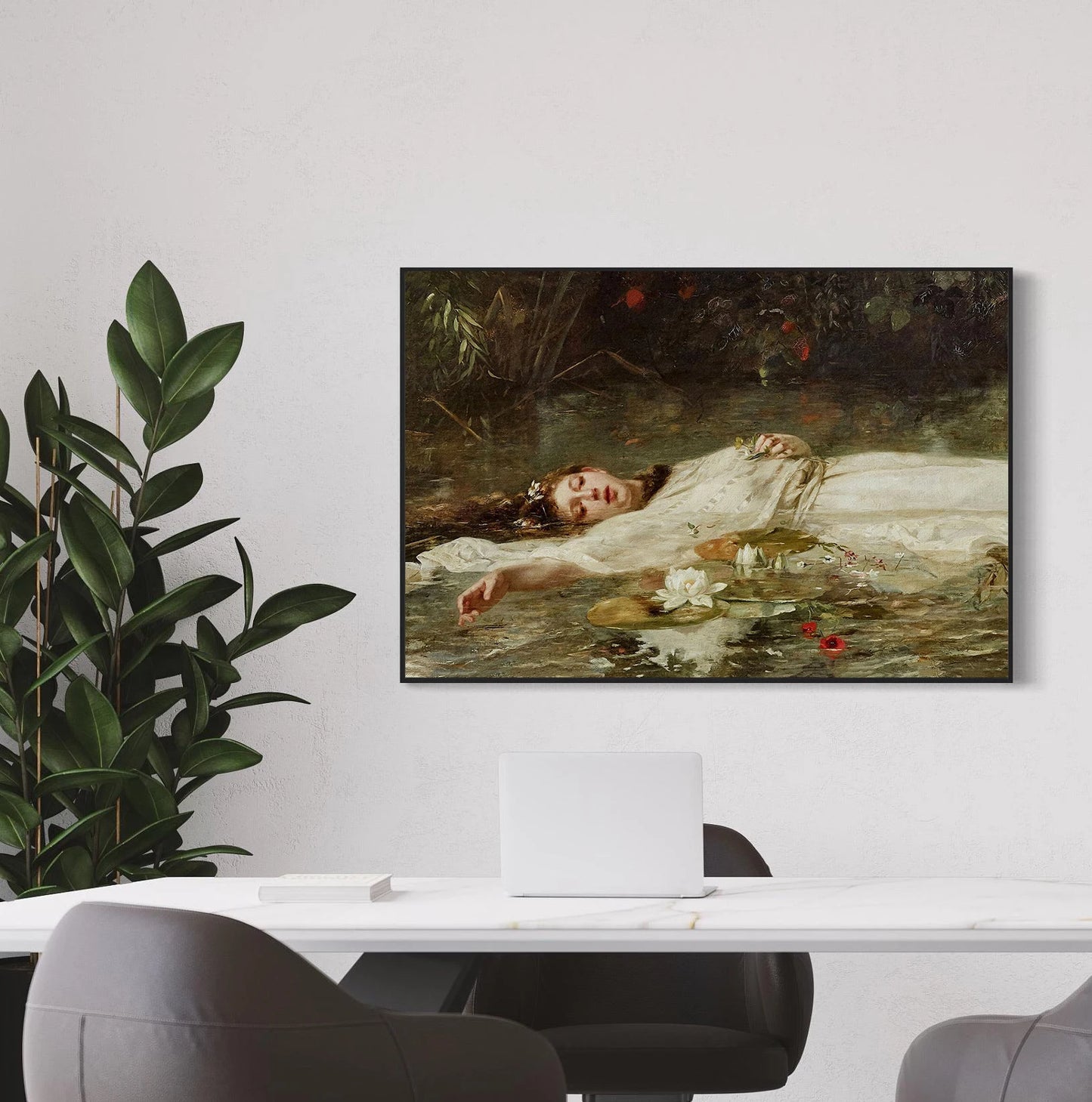 Victorian Vintage Female Portrait Art Posters Prints Canvas Painting Wall Art Picture Living Room Home Decor Peaceful Pleasures Health and Wellness