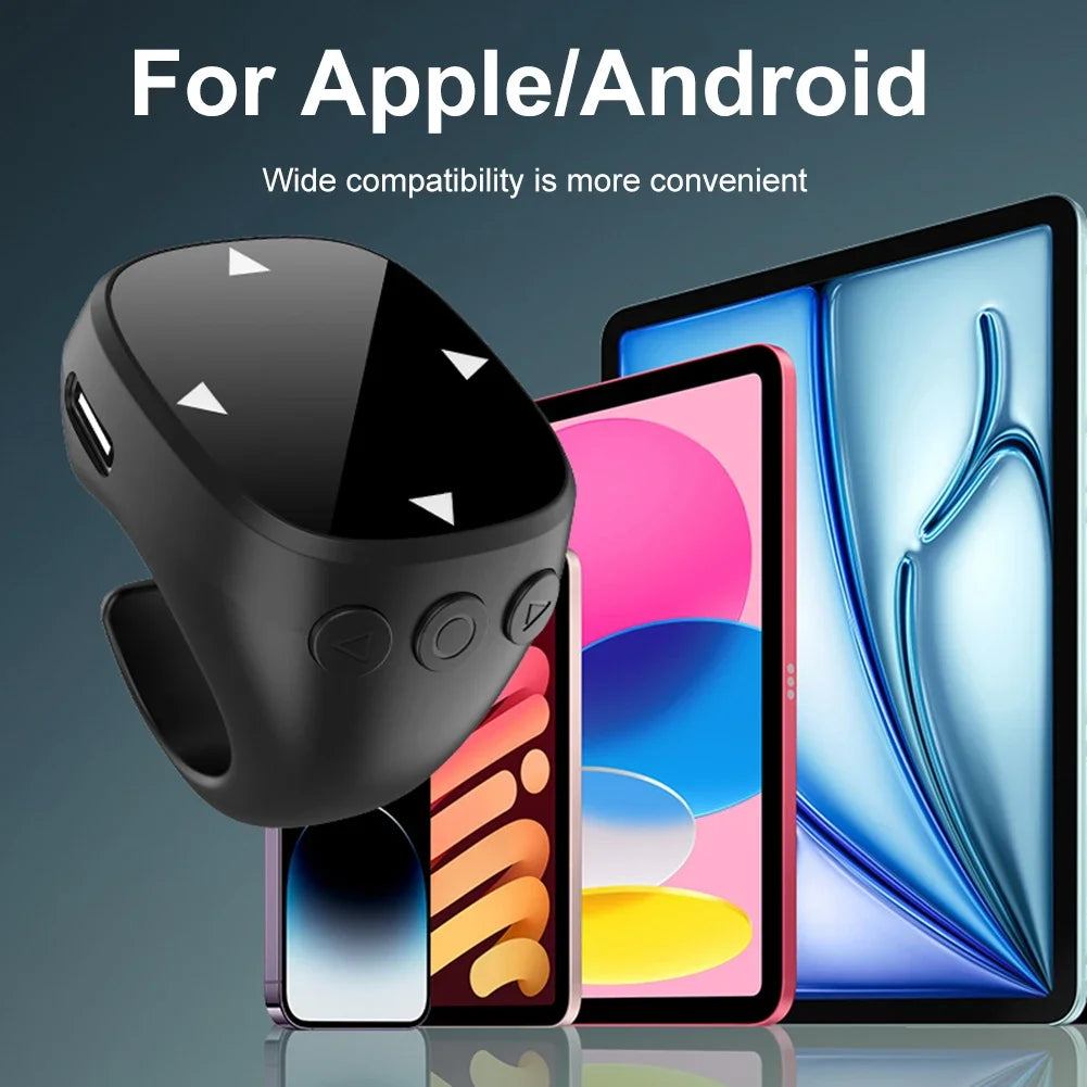Bluetooth 5.3 Finger Ring Remote – TikTok Scroll & Selfie
