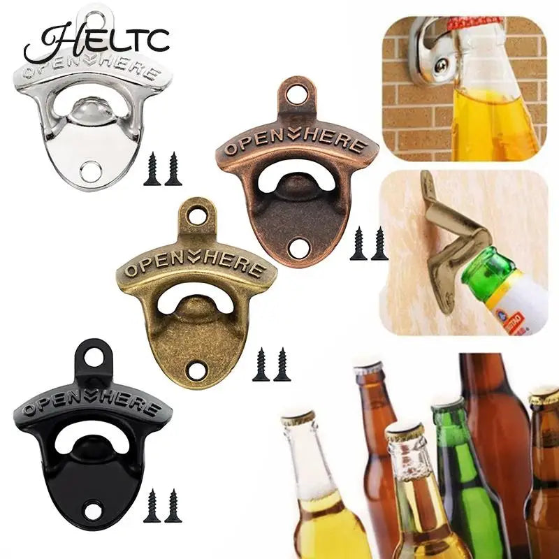 Wall-Mounted Bottle Opener | Stainless Steel Bar & Kitchen