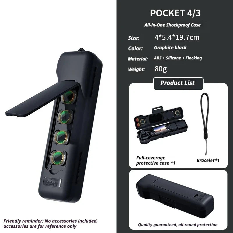 DJI Osmo Pocket 4/3 Accessories Kit – Case, Mount & Tripod