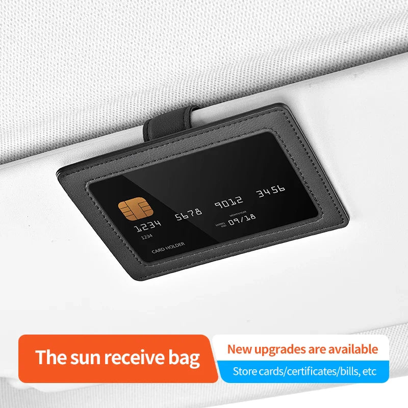 Car Sun Visor Card Holder – Microfiber Dual-Mount Organizer