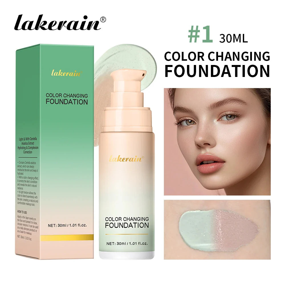 Lakerain Color Changing Foundation 30ml – Lightweight & Hydrating