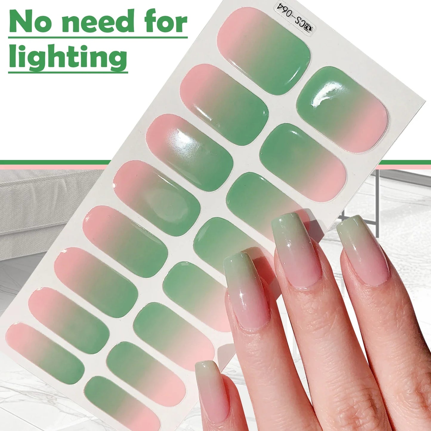 Gradient Ombre Nail Wraps – No-Lamp French Nail Stickers