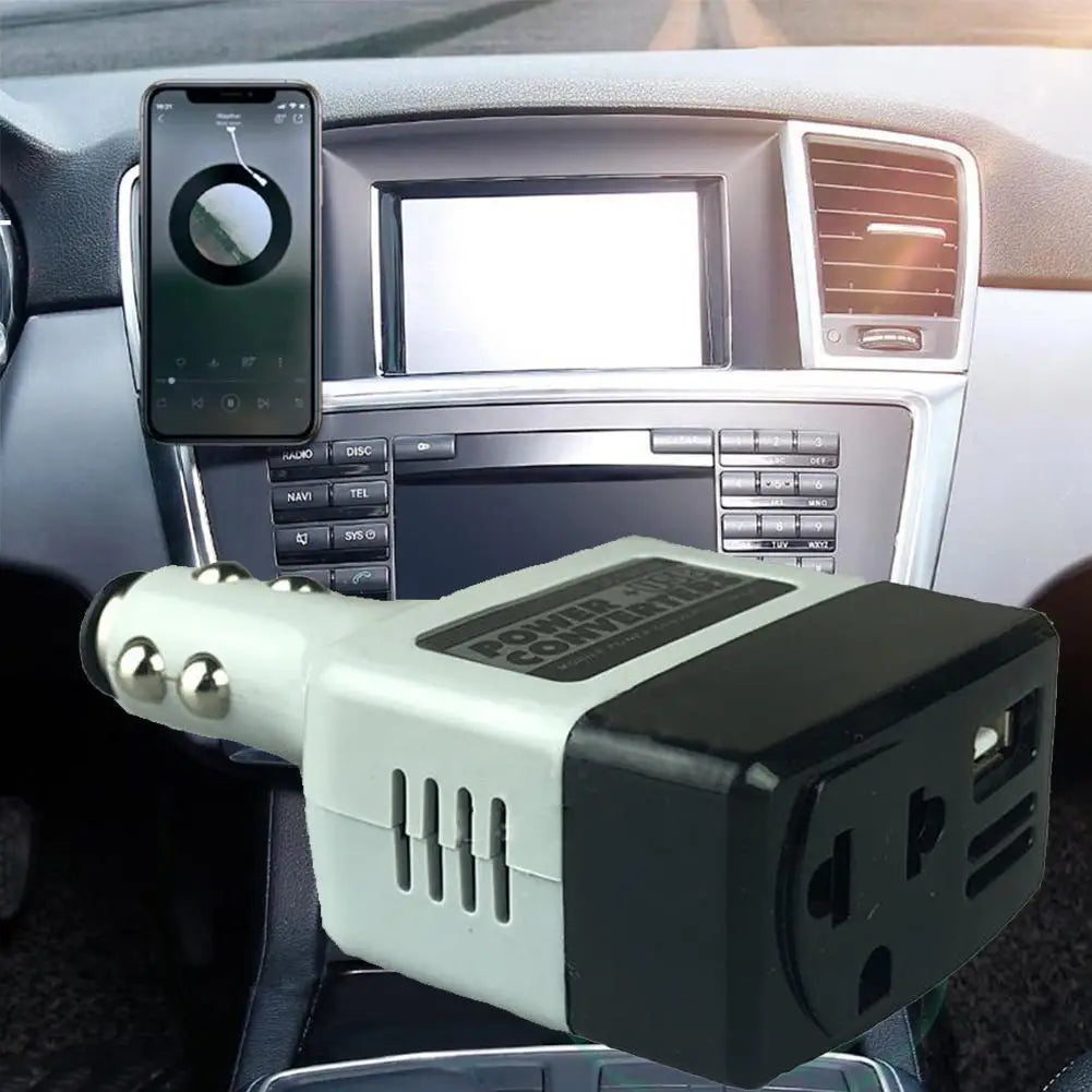 12V 24V DC to AC 220V Portable Car Power Inverter Adapter Plug Converter with USB on-board charger Peaceful Pleasures Health and Wellness