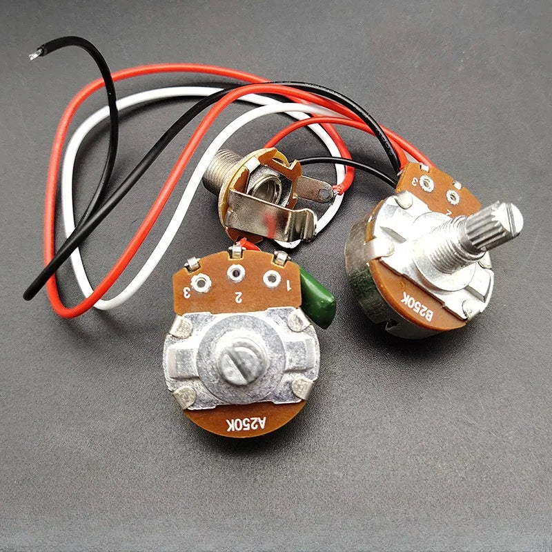 PB Bass Wiring Harness Prewired Precision Guitar 250K Big Pots 1