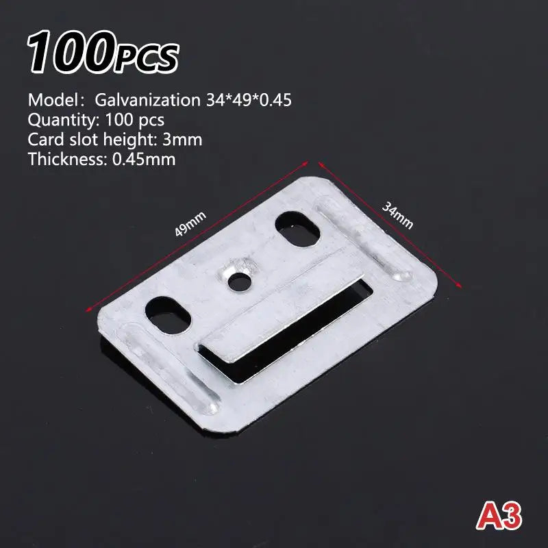 New 100Pcs WPC Wall Panel Clips Metal Clip For Wpc Wall And Ceiling Fluted Cladding Clip Only Indoor And Outdoor Various Peaceful Pleasures Health and Wellness A3