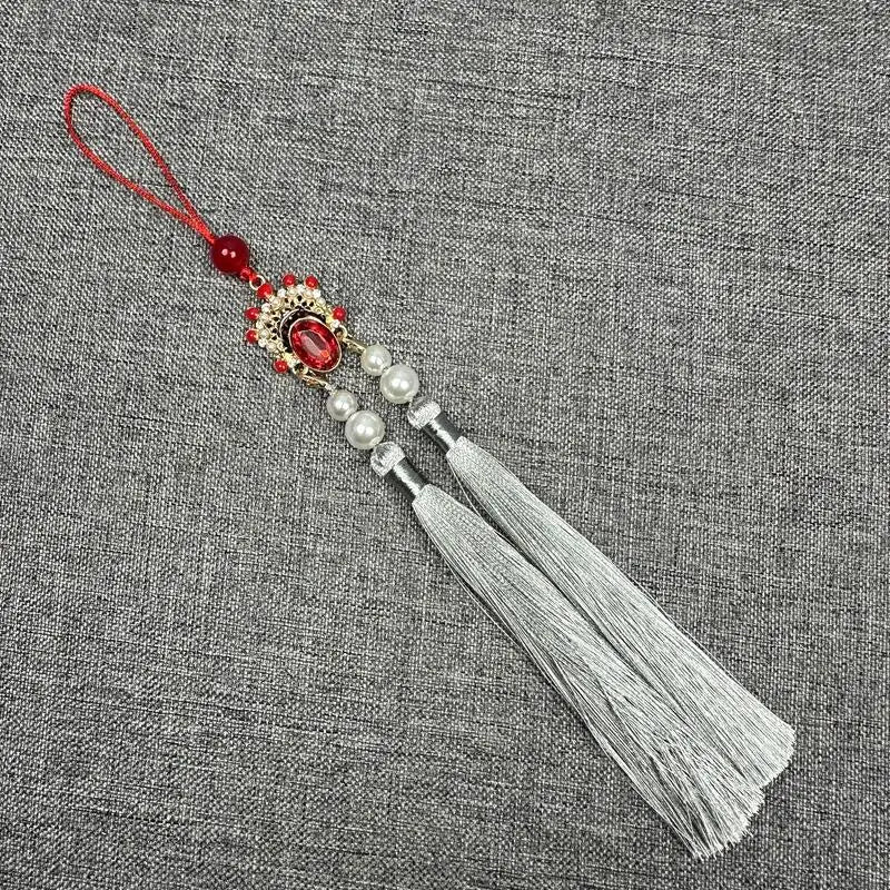 Antique Hanfu Tassel Pendant | Ethnic Cheongsam Décor 25cm