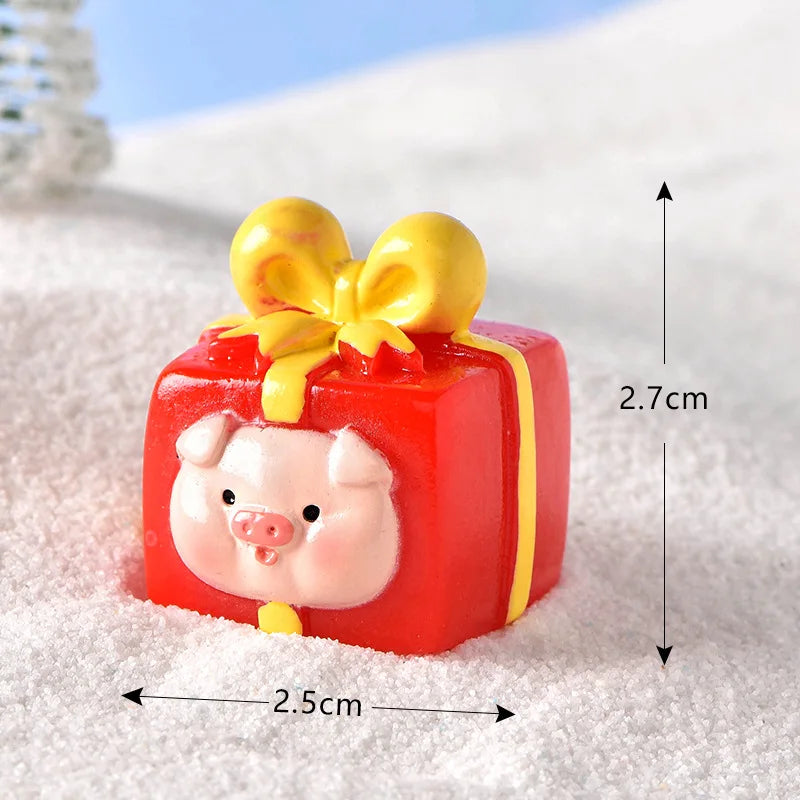 1Pcs Mini Christmas Decoration Santa Claus Snowman Moon Star Miniatures for Terrarium, Fairy Garden Figurines Home Decoration Peaceful Pleasures Health and Wellness 8