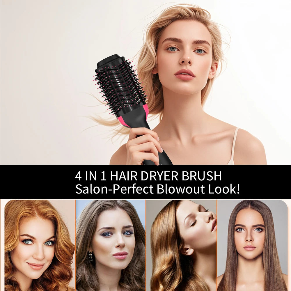 LISAPRO 3 IN 1 Hot Air Brush One-Step Hair Dryer And Volumizer Styler and Dryer Blow Dryer Brush Professional 1000W Hair Dryers Peaceful Pleasures Health and Wellness