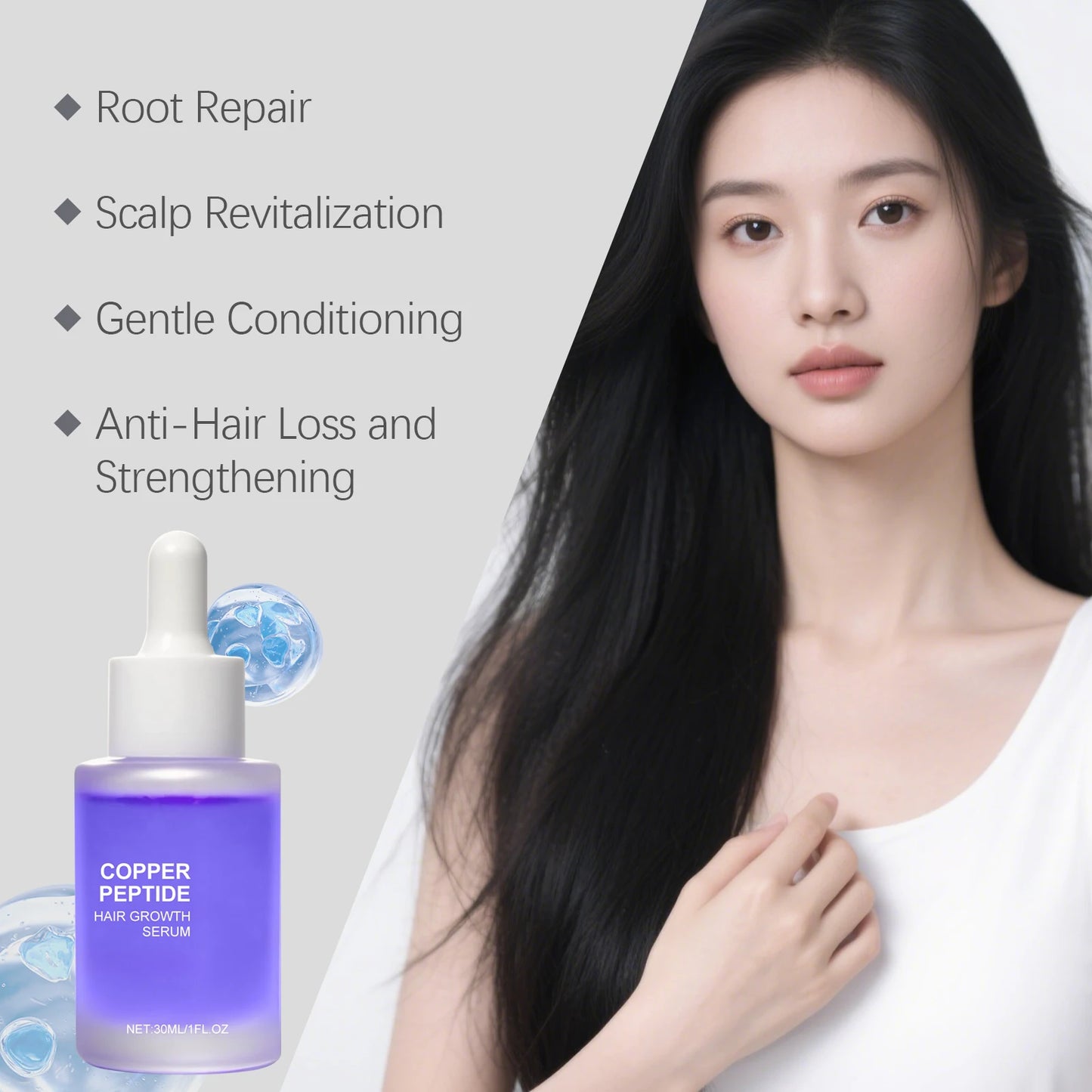 Rosemary Nourish Hair Care Essence Repair Damaged Hair Follicles Strengthen Hair Roots Oil Control Moisturizing scalp Care Serum Peaceful Pleasures Health and Wellness