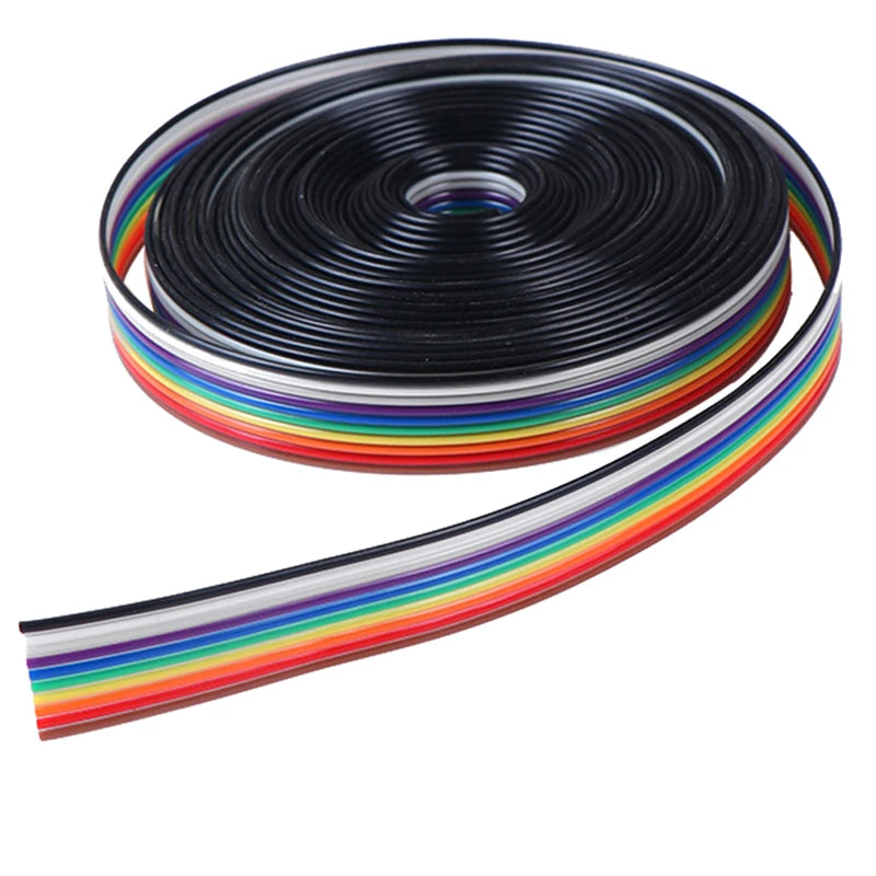1roll 5 meters/lot Color Rainbow Ribbon Cable Wire Ribbon Cable 10 WAY Flat Cable Peaceful Pleasures Health and Wellness