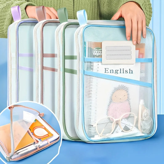 A4 Zipper File Folder – 3-Layer Nylon Mesh Document Organizer Zipper File Folder Peaceful Pleasures Health and Wellness
