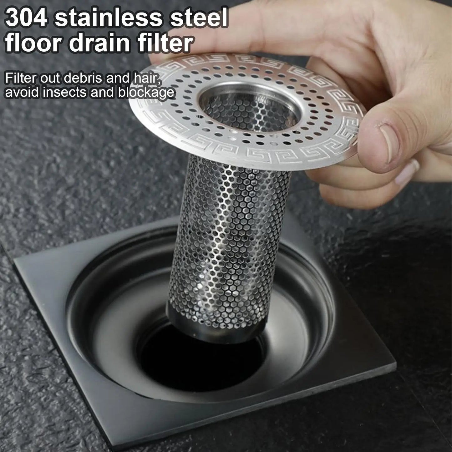 Stainless Steel Drain Hair Catcher & Sink Strainer Filter