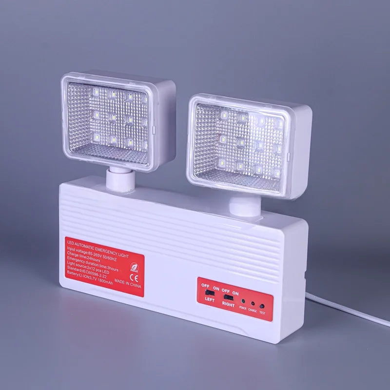 SHINEKNOT Dual Head LED Emergency Light – 3Hr Auto-Sensing 360°