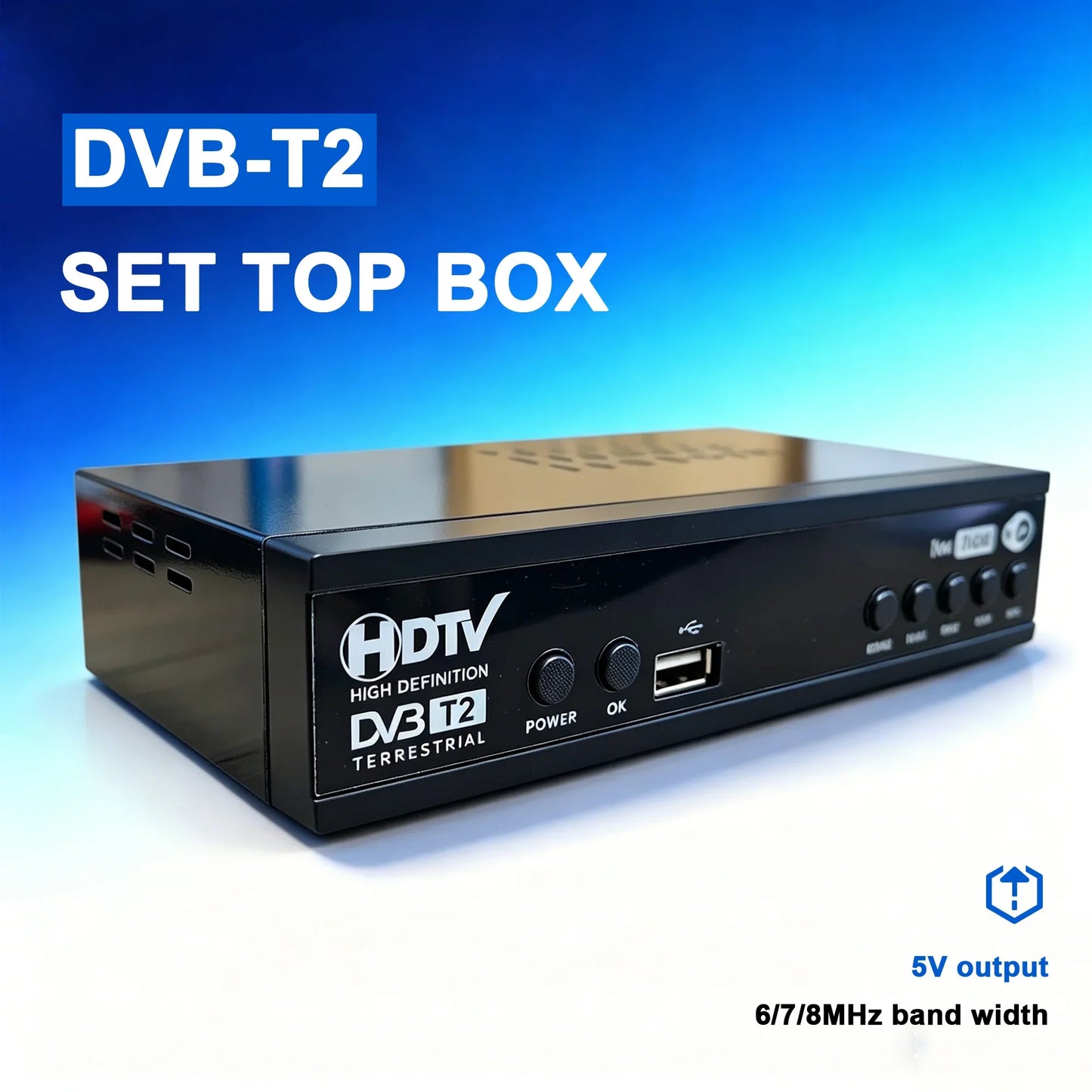 DVB-T2 Digital TV Set-Top Box – PVR, Android TV, 8GB