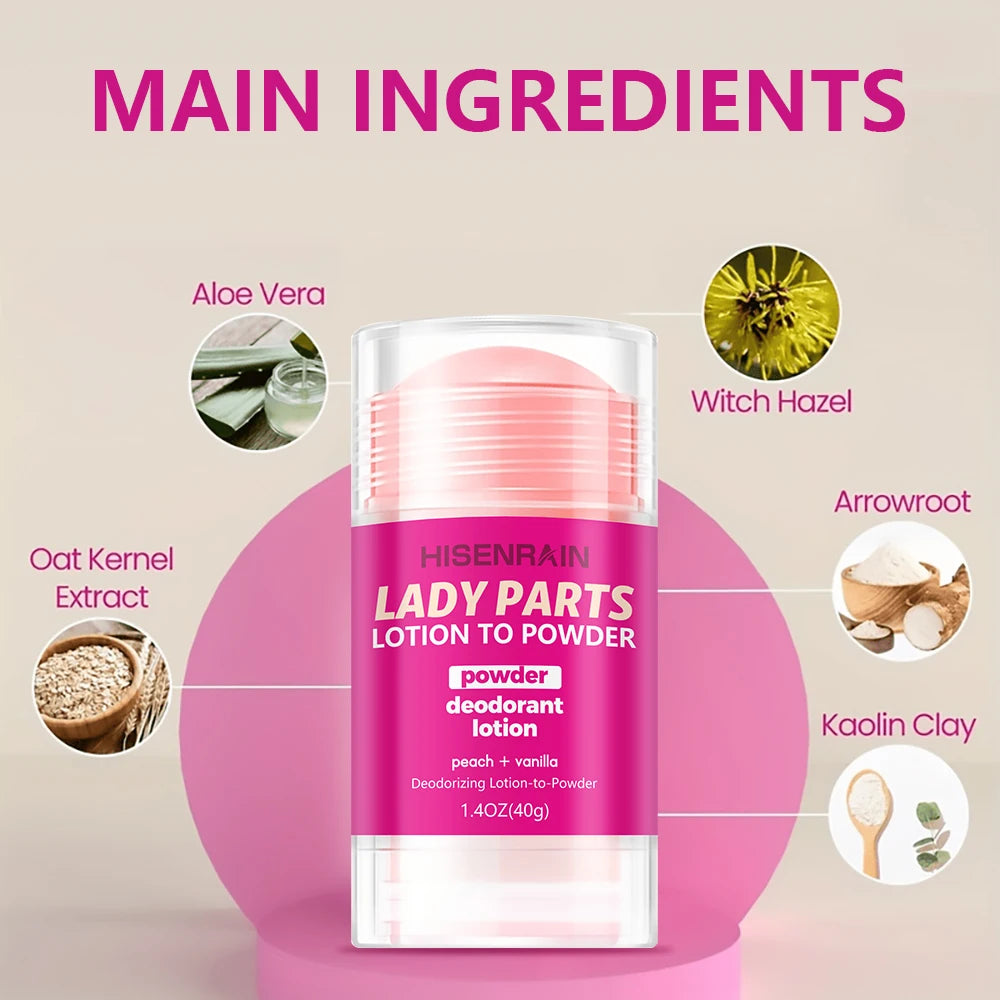 Feminine Intimate Deodorant Peach Stick for Women - Long-Lasting Odor Neutralizer, Fresh & Gentle Care, Natural Ingredients. Peaceful Pleasures Health and Wellness
