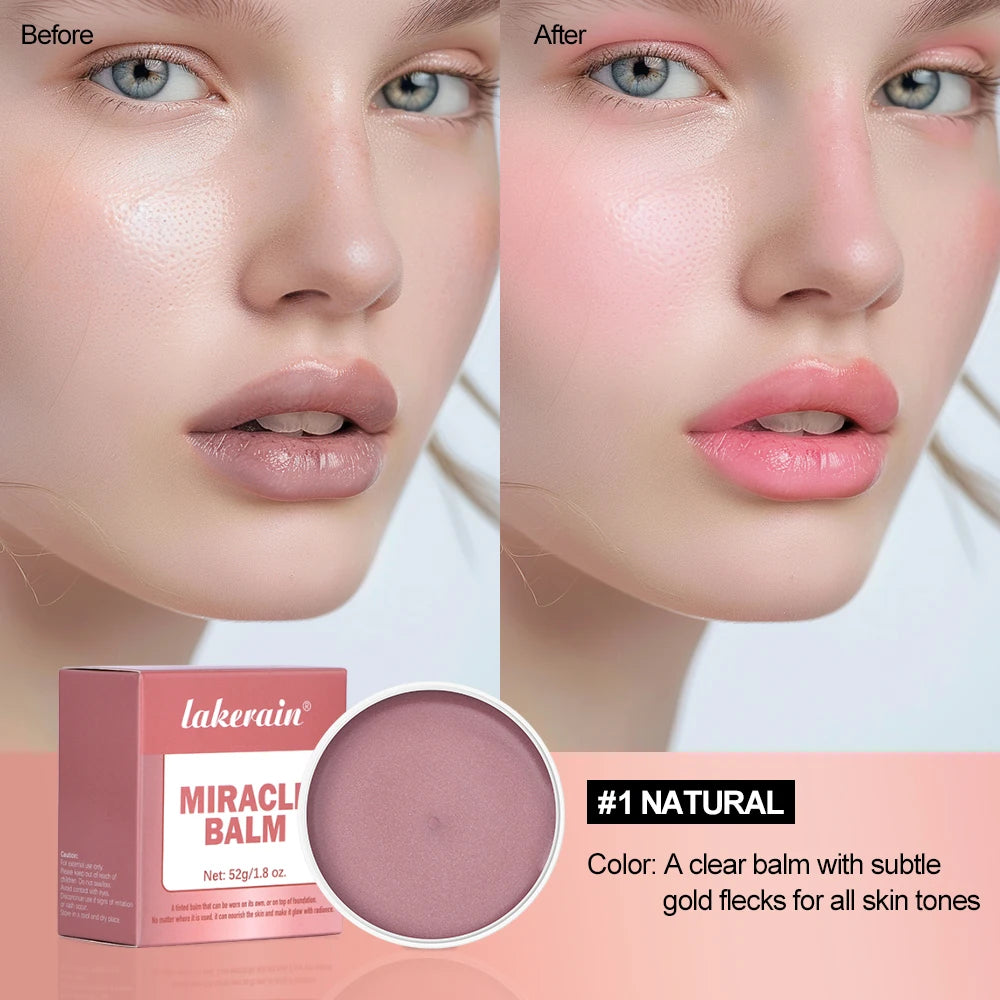 Miracle Balm Multi Glow Balm Cream Blush for Cheeks Blush Balm Face Makeup Radiant Finish Hydrating Creamy Lightweight Cosmetic Peaceful Pleasures Health and Wellness