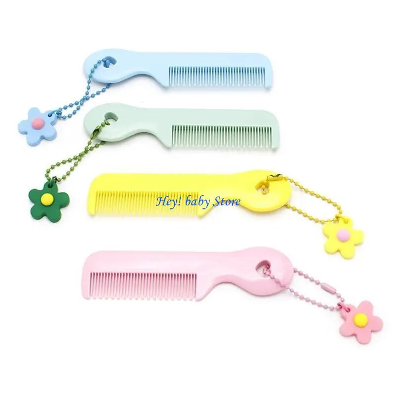 Kids Cartoon Floral Hair Comb – Anti-Static, Baby & Girls