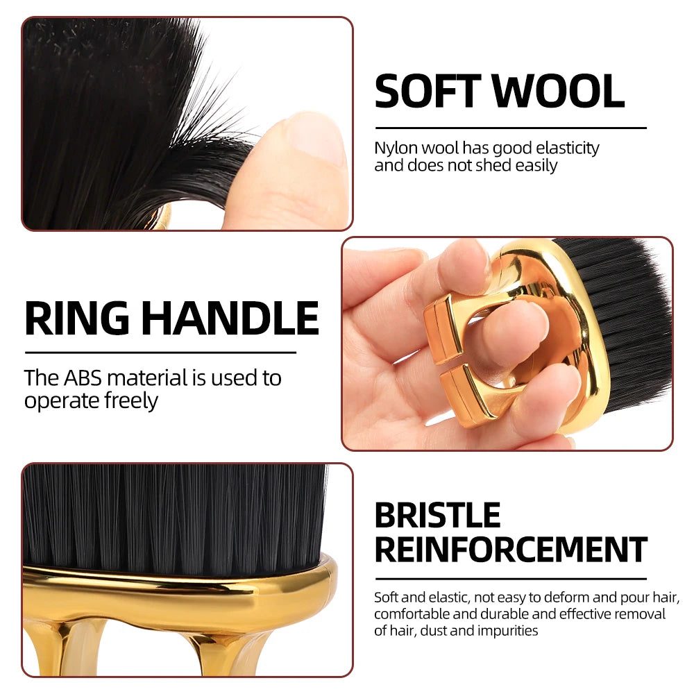 Barbershop Hair Brush Neck Face Duster Hairdressing Hair Soft Cutting Cleaning Brush Professional Hairdressing Styling Tools Peaceful Pleasures Health and Wellness