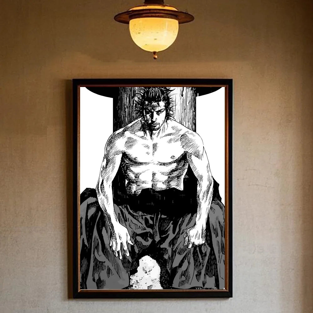 Vagabond Manga Poster – HD Waterproof Sticky Wall Art Decor Manga Wall Poster Peaceful Pleasures Health and Wellness