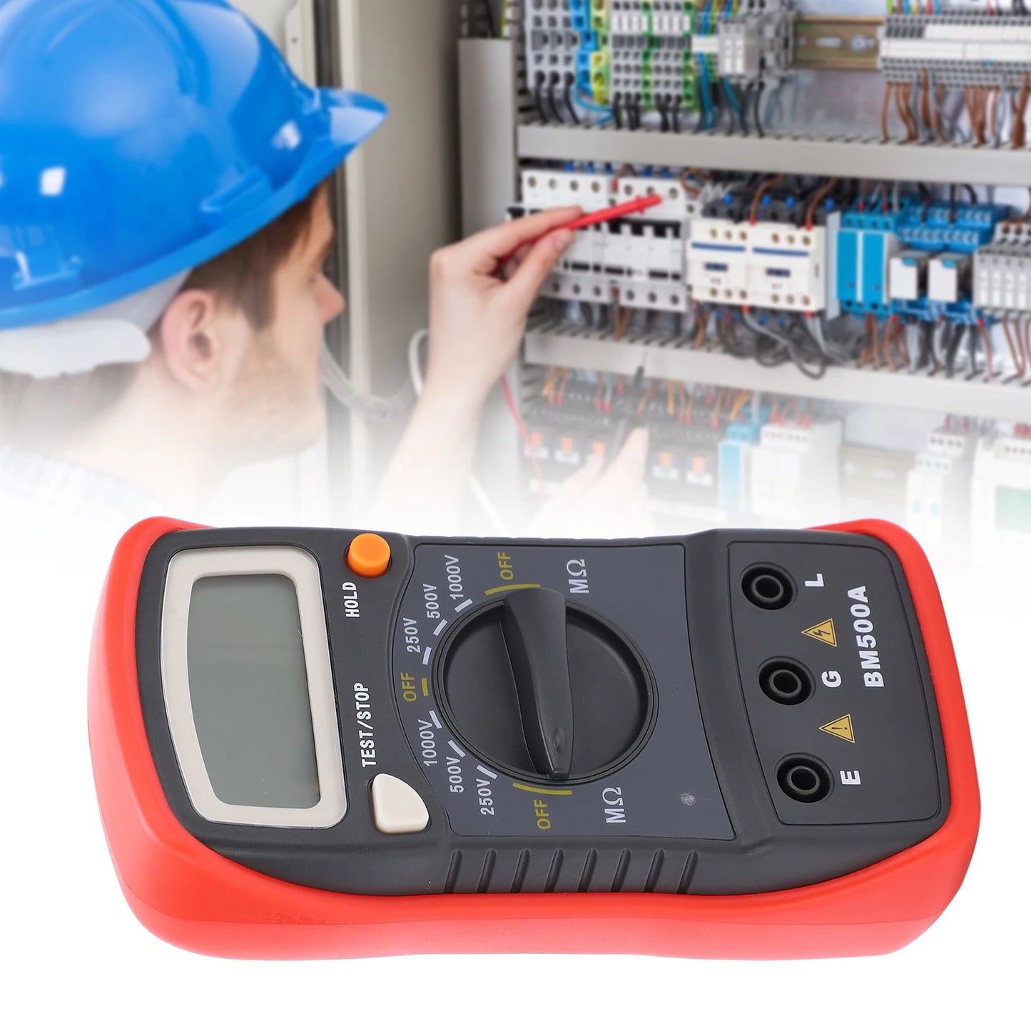 BM500A 1000V LCD Resistance Tester Digital Insulation Meter Megohm