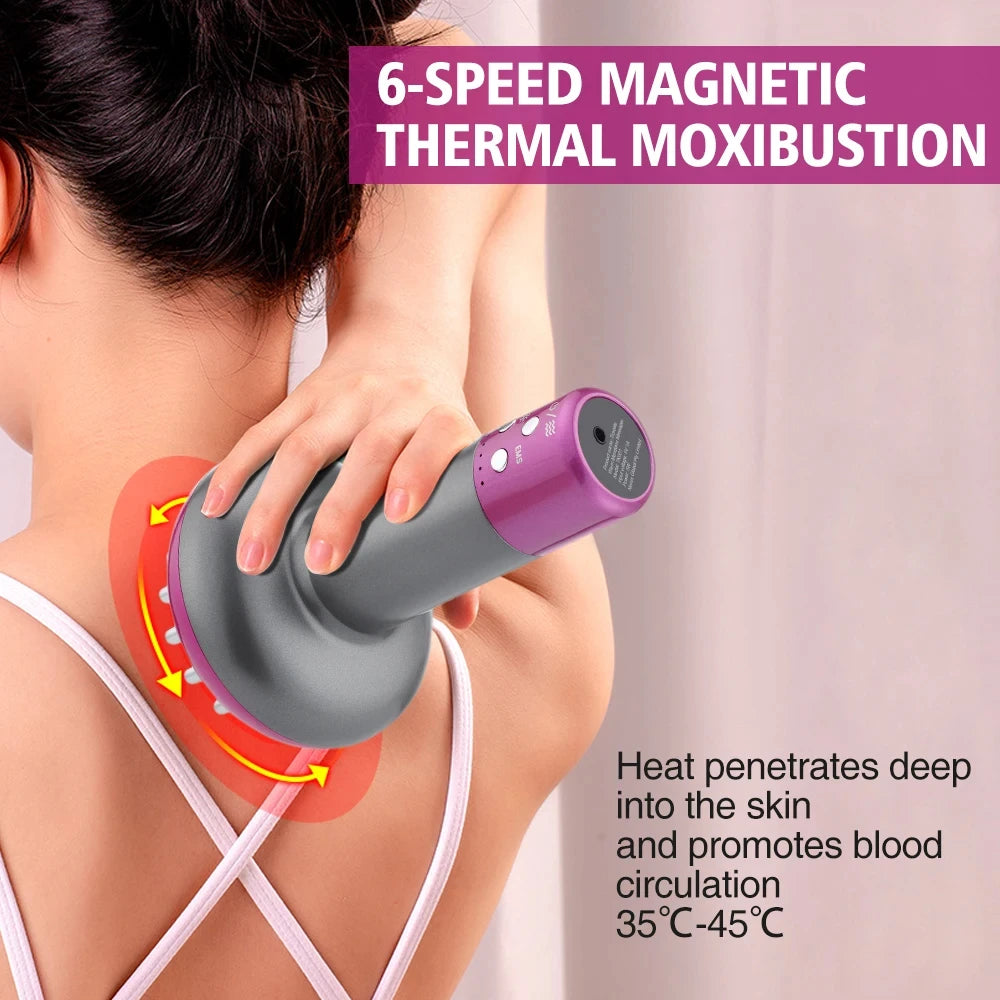 3-in-1 Electric Gua Sha Tool with Function - Rechargeable Body Massager for Skin Tightening, Sculpting and Lymphatic Flow Peaceful Pleasures Health and Wellness