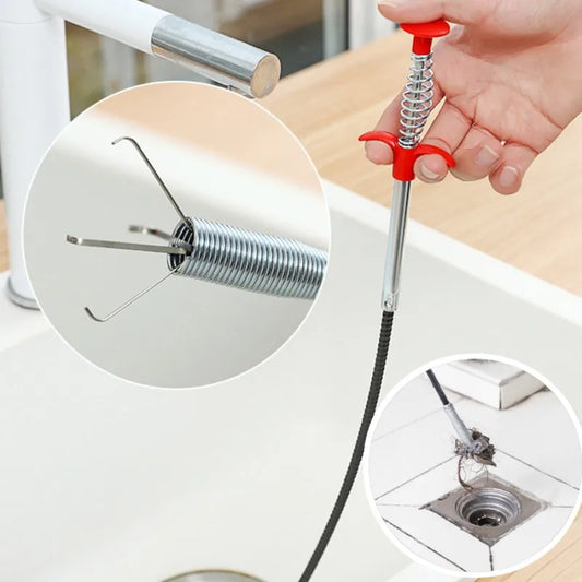 4-Claw Drain Snake Hair Clog Remover – 60cm Flexible Tool Drain Cleaning Tool Oasis Select