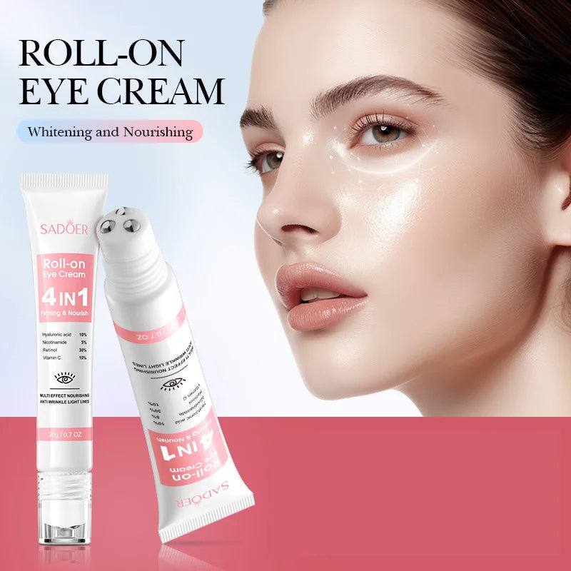 1/2/3pcs SADOER Eye Cream Retinol Nicotinamide Hyaluronic Acid Vitamin C Anti Dark Circle 4in1 Moisturizing Anti-Aging Eye Serum Peaceful Pleasures Health and Wellness