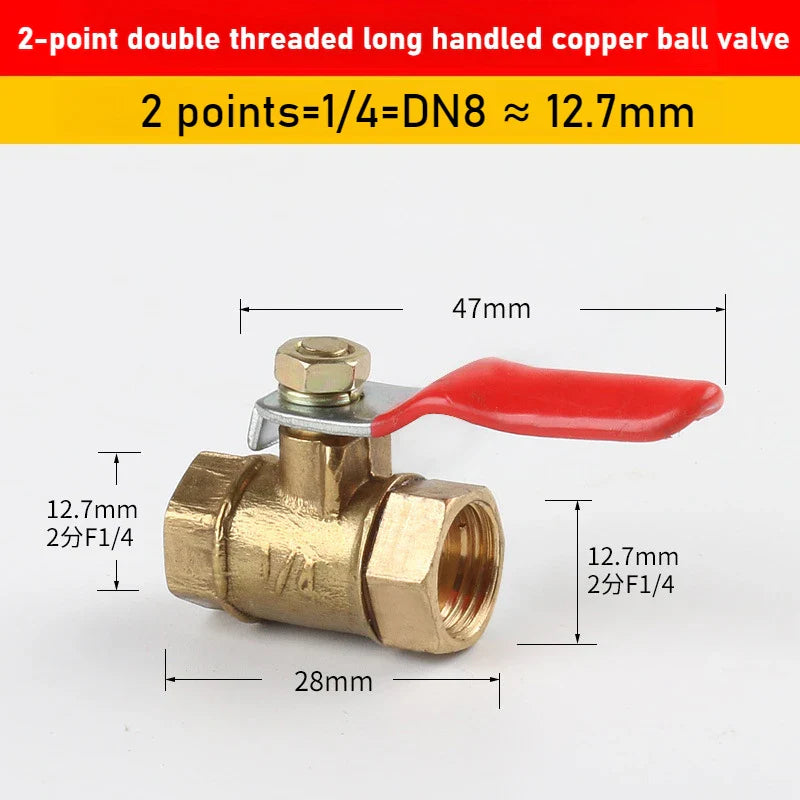 Brass Ball Valve Hose Adapter 1/4" Quick Connector | Garden Irrigation