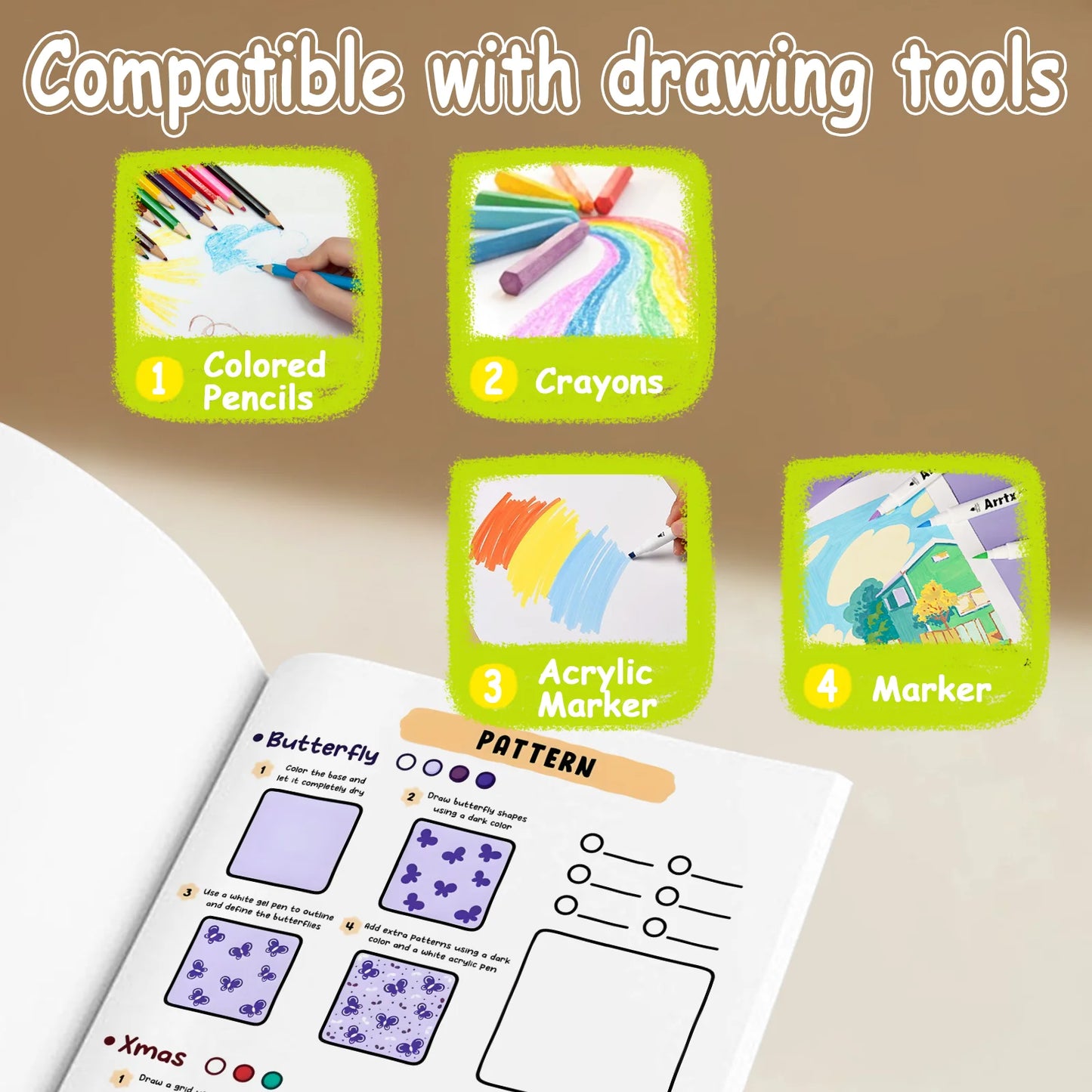 Creative Adult Coloring Book Stress Relieving Bold Easy Designs Home