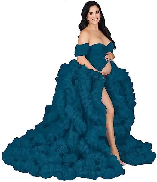 Pretty Fluffy Tulle Maternity Dresses vestidos para embarazadas Photographie de vêtements de maternité baby shower Peaceful Pleasures Health and Wellness 4 US 20 China Mainland