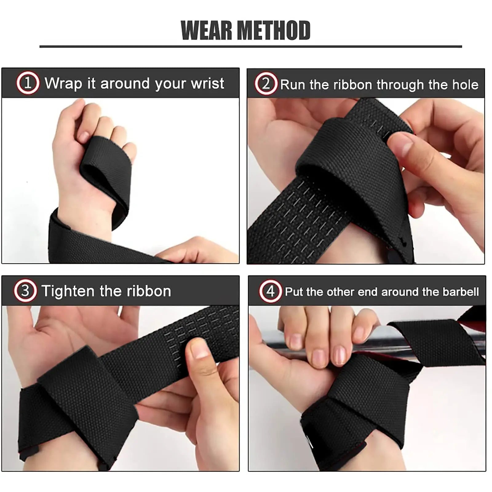 1pair Hard Pull Wrist Lifting Straps Grips Band-Deadlift Straps with Neoprene Cushioned Wrist Padded and Anti-Skid Silicone - f Peaceful Pleasures Health and Wellness