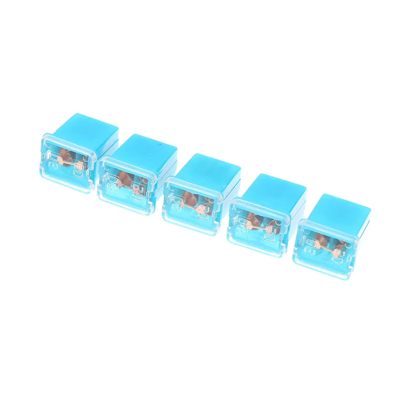 5pcs Mini Square Fuse Set 20A 30A 40A 50A 60A 70A 80A 90A Set Automotive Car Fuse With Plastic Box Assortment Auto Fuse Peaceful Pleasures Health and Wellness 20A