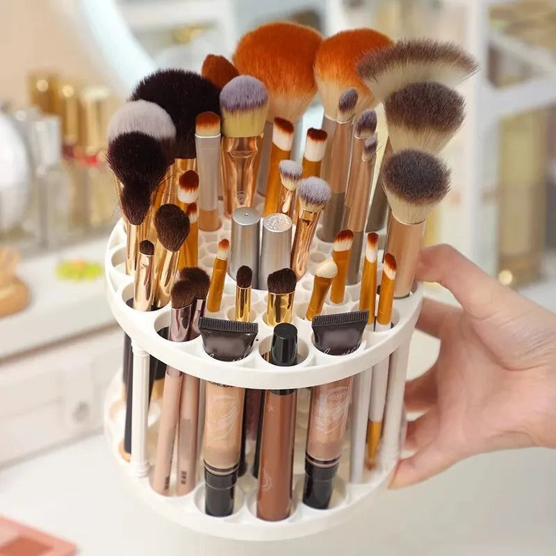 Makeup Brush Storage Rack Desktop Cosmetics Storage Rack Lipstick Makeup Brush Storage Dressing Table Sorting Storage Box Peaceful Pleasures Health and Wellness