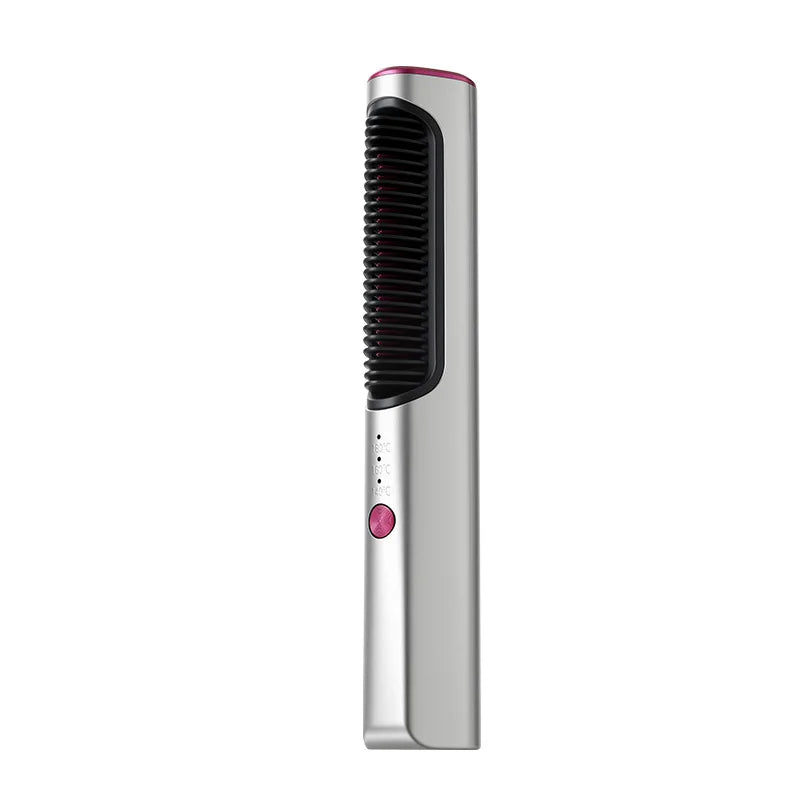 Mini Wireless Hair Straightening Comb – Portable Pocket Styler