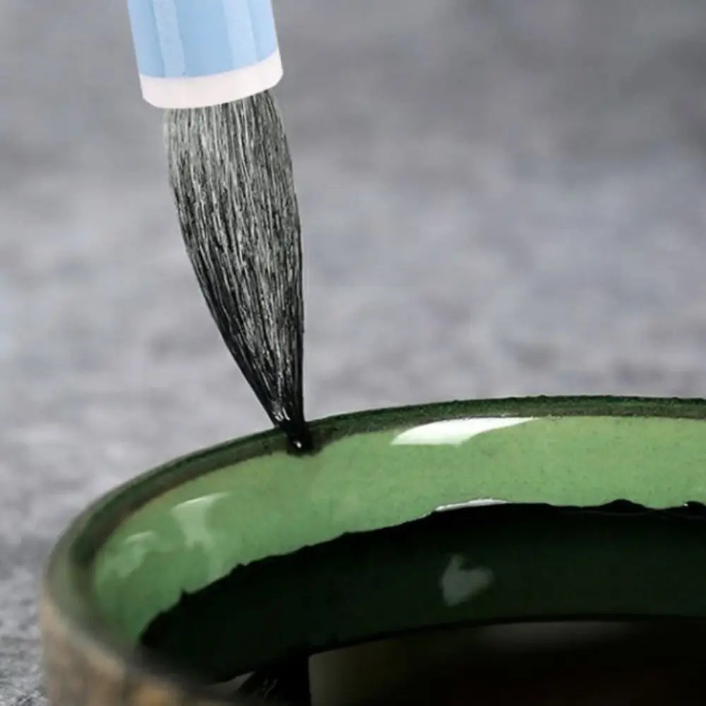 Oil Watercolor Chinese Calligraphy Brush Oil Painting Wood Scriptures Writing Brush Wolf Hair Art Paint Brush Practice Peaceful Pleasures Health and Wellness