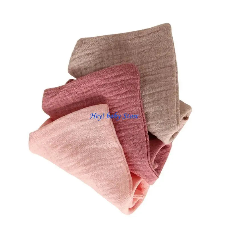 4-Layer Cotton Baby Washcloths Drool Bibs 3-Pack | Soft & Absorbent