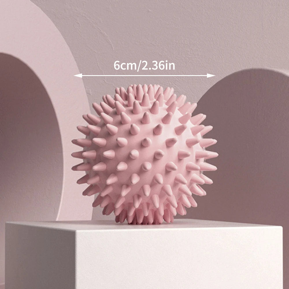 Hedgehog Massage Ball Yoga Fascia Ball Exercise Fitness Muscle Relaxation Massage Stick Shoulder Neck Leg Plantar Meridian Ball Peaceful Pleasures Health and Wellness